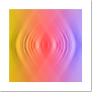 Vibrant rainbow kaleidoscope ripples Posters and Art